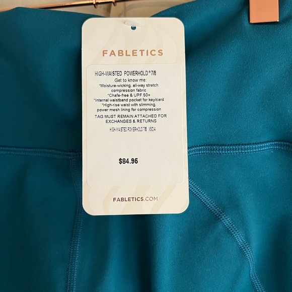 TEAL Fabletics power hold yoga pants - Picture 2 of 4
